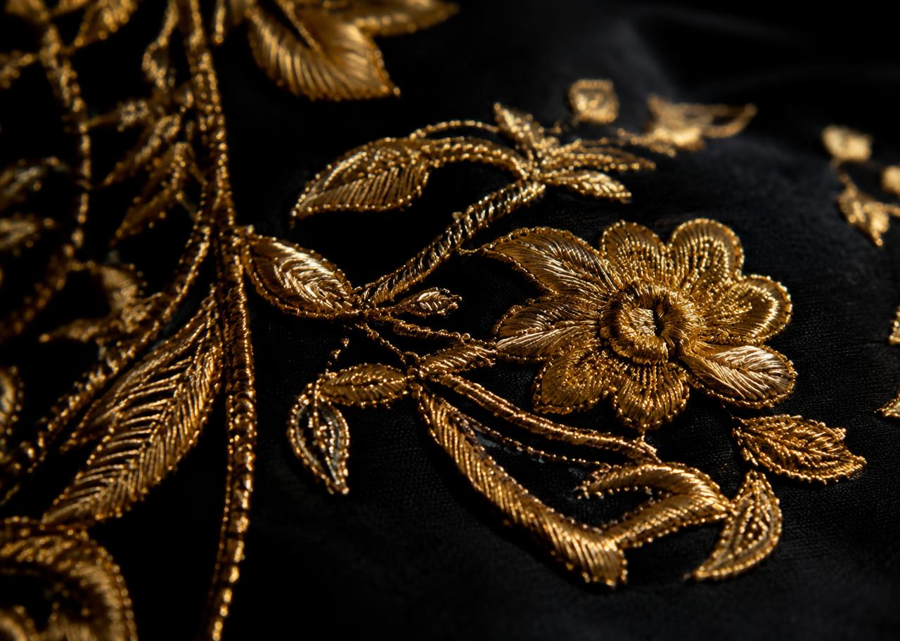 Gold hand embroidery